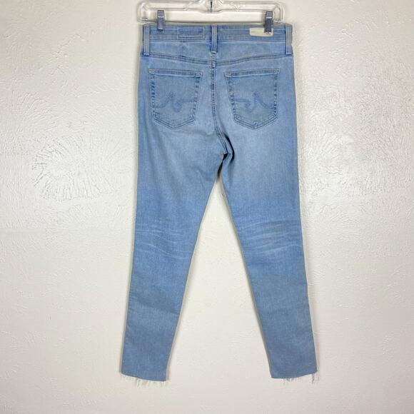 AG Adriano Goldschmied Farrah Skinny Ankle Jeans Sz 28 Stepped Hem Skylight Wash - Picture 7 of 11